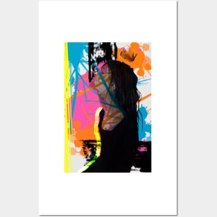 Pretty colorful messy abstract queen style Posters and Art